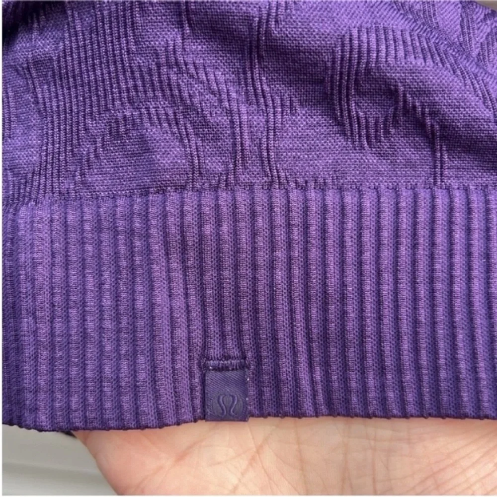 Lululemon 1/4 Zip Long Sleeve Textured Top